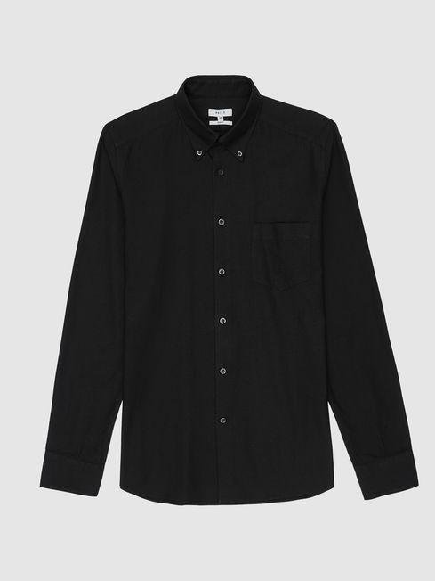 Black Greenwich Soft Wash Button Down Oxford Shirt by REISS
