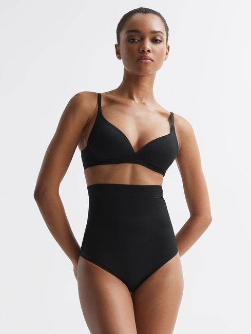 Black Spanx Shapewear High-Waisted Thong by REISS
