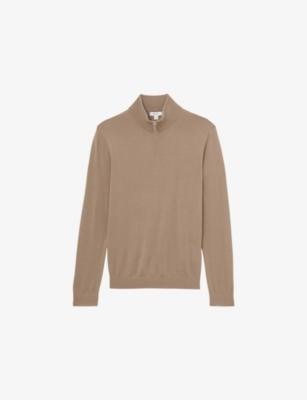 Blackhall Half-Zip Merino Wool Jumper by REISS Blackhall Half-Zip Merino Wool Jumper by REISS
