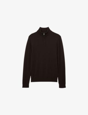 Blackhall Zip-Neck Merino-Wool Jumper by REISS