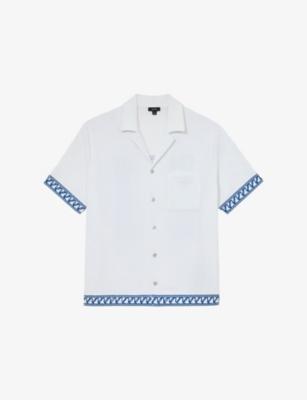 Bleeker Embroidered-Trim Towelling Cotton-Blend Shirt by REISS