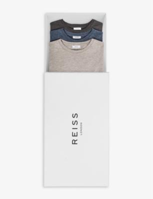 Bless crewneck pack of three cotton-jersey T-shirts by REISS