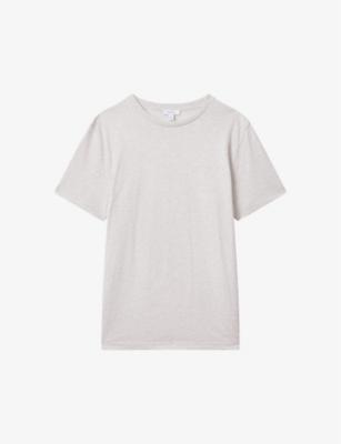 Bless marl-pattern cotton-blend T-shirt by REISS