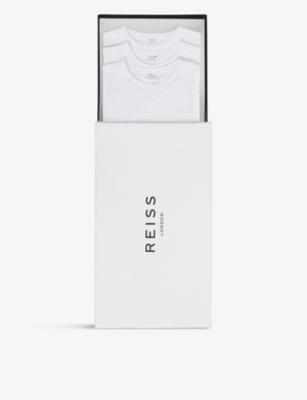 Bless short-sleeved crewneck pack of three cotton-jersey T-shirts by REISS