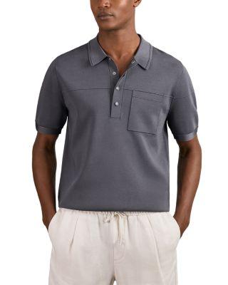 Blinker Short Sleeve Snap Polo by REISS