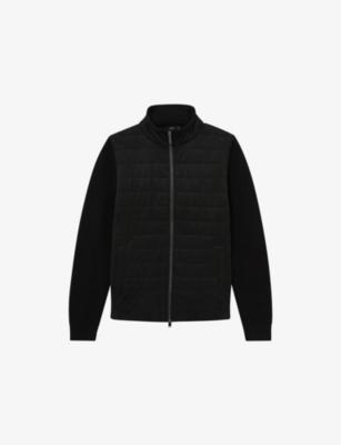 Bram Quilted Zip-Through Stretch-Woven Jacket by REISS