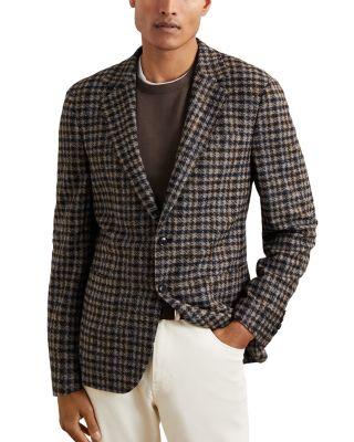 Brazati Dogtooth Check Tailored Fit Blazer by REISS