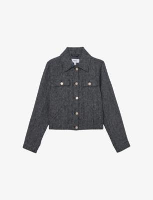 Bree Textured Linen And Cotton Jacket by REISS