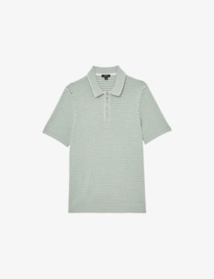 Brink Half-Zip Knitted Polo Shirt by REISS