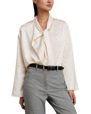 Brooklyn Check Print Flare Leg Pants by REISS Brooklyn Check Print Flare Leg Pants by REISS