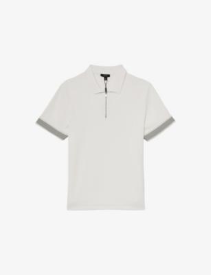 Bruno Half-Zip Stretch-Woven Polo Shirt by REISS