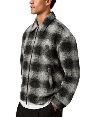 Brushed Check Embroidered Jacket by REISS