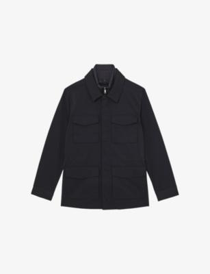 Bryson Removable-Gilet Patch-Pocket Stretch-Woven Jacket by REISS