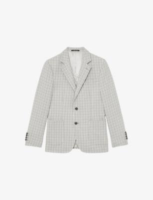 Canty Houndstooth Single-Breasted Stretch-Woven Blazer by REISS