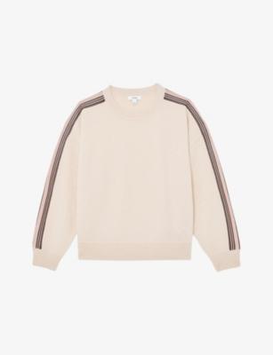 Carli Side-Stripe Wool and Cashmere Jumper by REISS