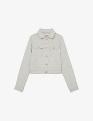 Carmen Lyocell and Linen Trucker Jacket by REISS