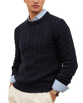 Cashmere Crewneck Cable Sweater by REISS