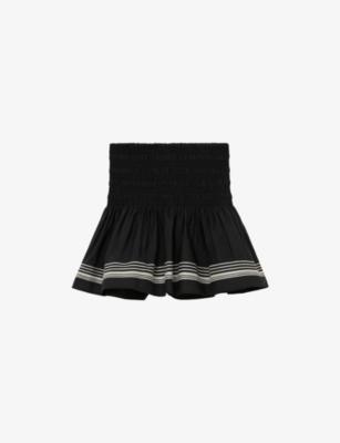 Cat Stripe-Detail Cotton Mini Skirt by REISS