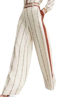 Chain Print Wide Leg Pants by REISS