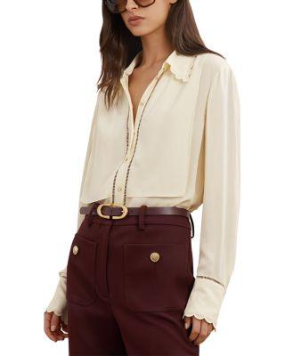 Clara Tipped Cuff Shirt by REISS