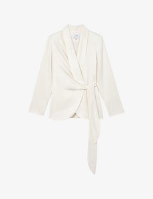 Clover Tie-Front Woven Occasion Jacket by REISS