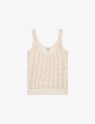 Colette Knitted Linen Vest by REISS
