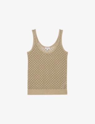 Colette Knitted Linen Vest by REISS