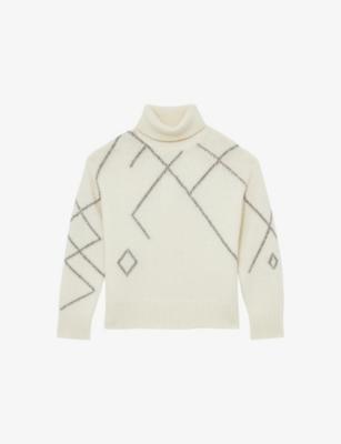 Cookie Roll-Neck Wool-Blend Argyle Jumper by REISS