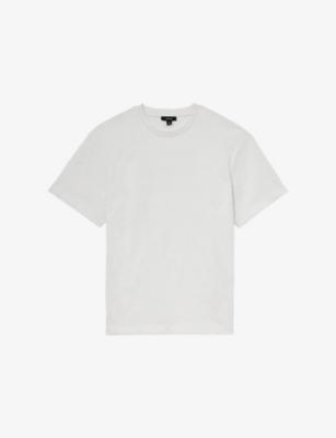 Cox Jacquard-Wave Stretch-Woven T-Shirt by REISS