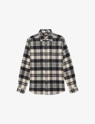 Crosby Check-Print Wool-Blend Overshirt by REISS