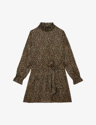 Darci Floral-Print Woven Mini Dress by REISS