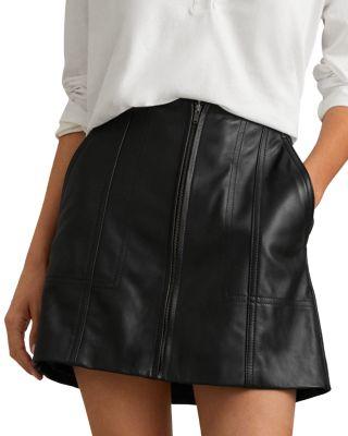 Daria Leather Miniskirt by REISS
