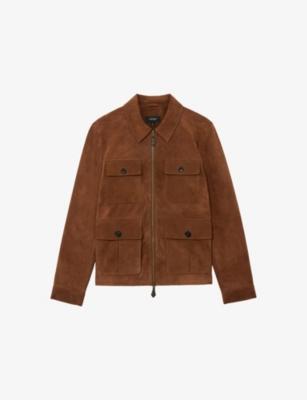 Daventry Patch-Pocket Suede Jacket by REISS