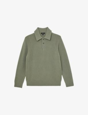 Deansgate Polo-Collar Wool And Cashmere-Blend Jumper by REISS
