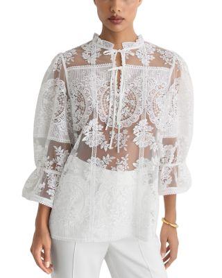 Demi Lace Shirt by REISS