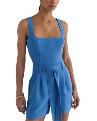 Dion Square Neck Romper by REISS