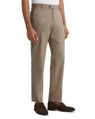 Dobby Cotton Pique Chino Trousers by REISS