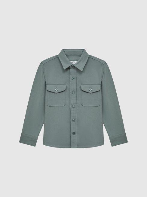 Duck Egg Tampa Junior Twin Pocket Overshirt by REISS