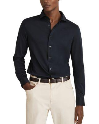 Duke Airwater Finish Cotton Jersey Shirt by REISS
