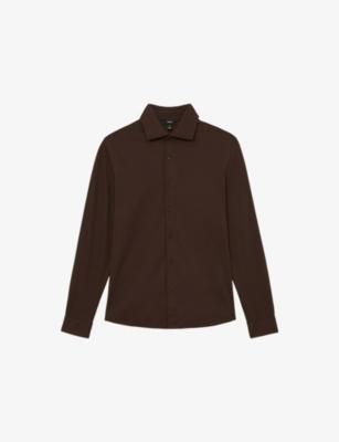 Duke Cutaway-Collar Cotton-Jersey Shirt by REISS