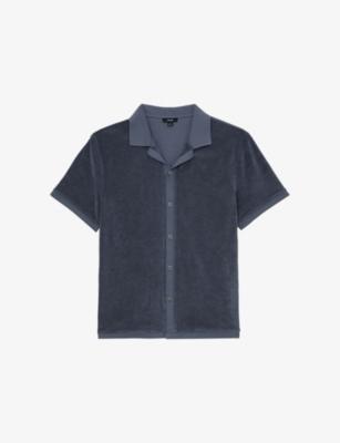Eden Cuban-Collar Towelling Shirt by REISS