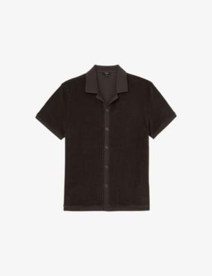 Eden Cuban-Collar Towelling Shirt by REISS
