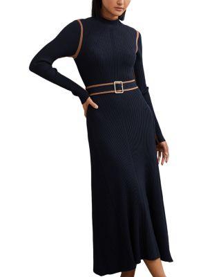 Ella Color Blocked Knitted Midi Dress by REISS