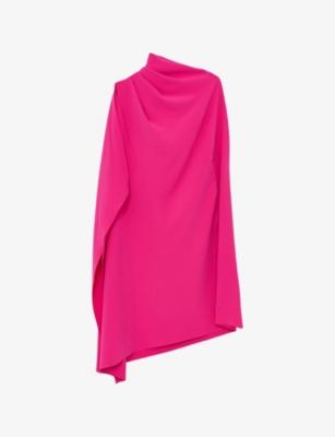 Ellery One-Shoulder Draped Woven Mini Dress by REISS
