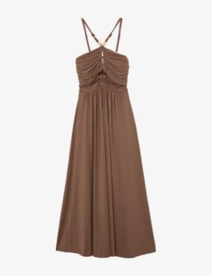 Eloise Bead-Embellished Jersey Maxi Dress by REISS