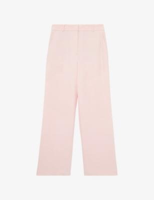 Emilia Wide-Leg High-Rise Stretch-Woven Trousers by REISS