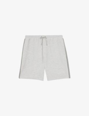 Emilio Side-Tape Stretch Cotton-Jersey Shorts by REISS