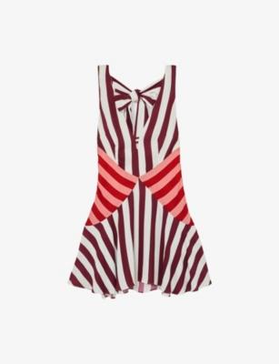 Esme Striped Woven Mini Dress by REISS