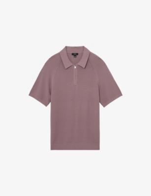 Estate Half-Zip Knitted Polo Top by REISS