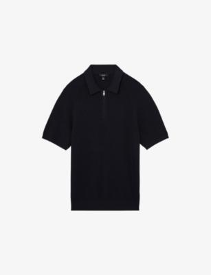 Estate Half-Zip Knitted Polo Top by REISS